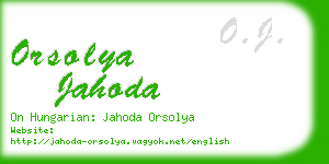 orsolya jahoda business card